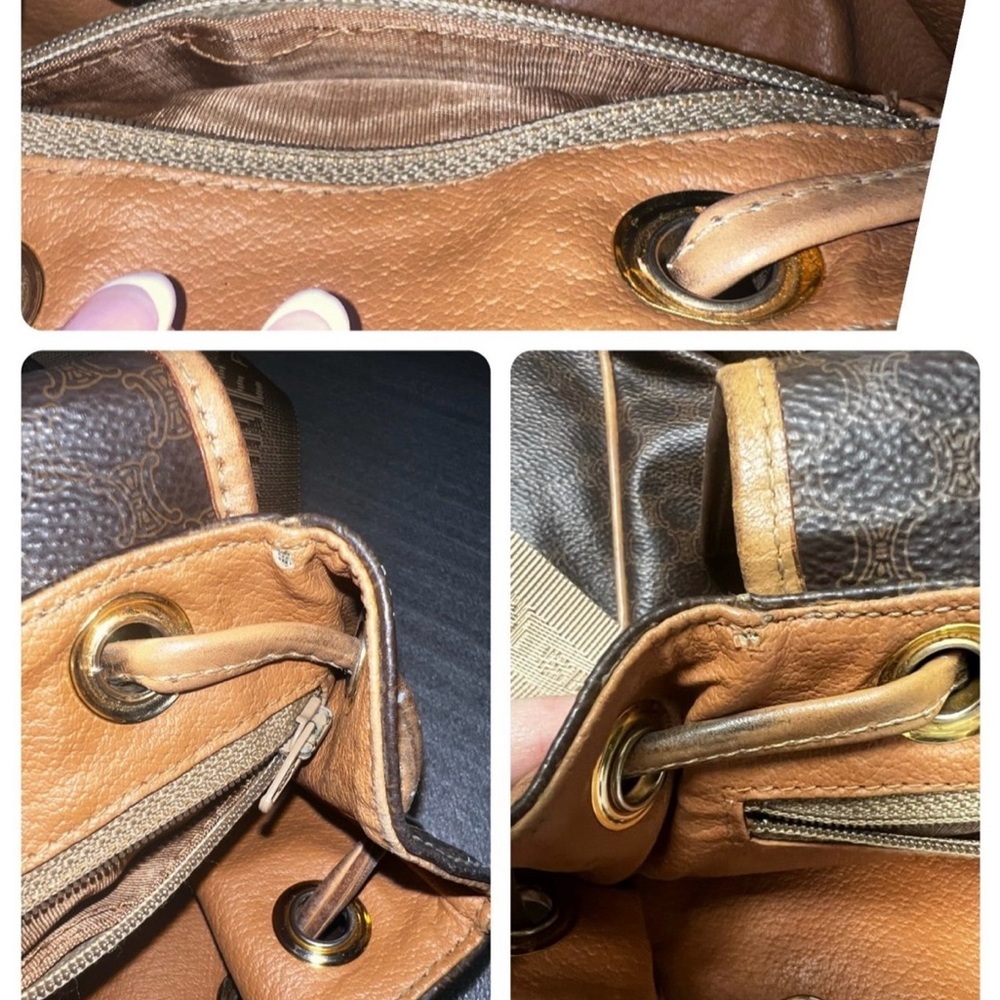 Celine Tan and Brown Backpack with Luxurious Design (SMALL) - Picture 10 of 13